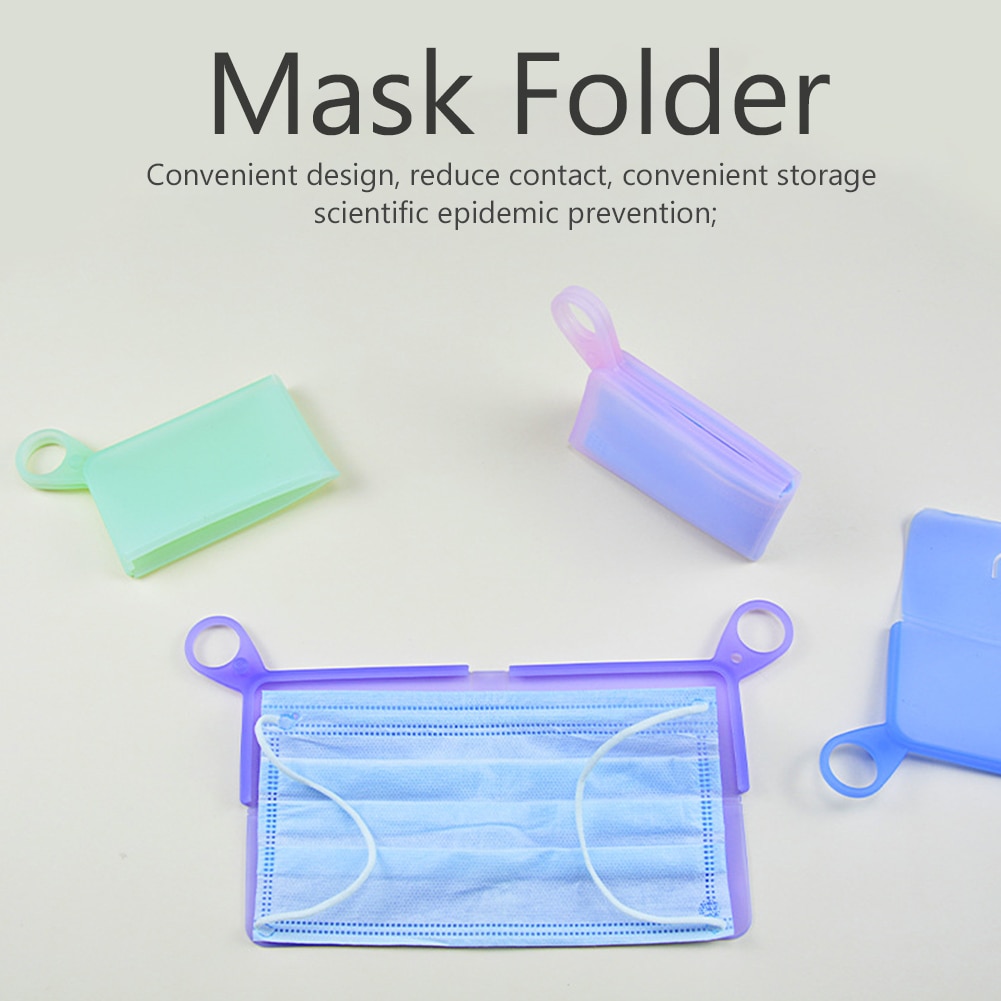50 Pieces Plastic Face Covering Organizer Reusable Keeper Folder Portable Face Covering Storage Bag Printed Storage Pouch Clip with Zipper