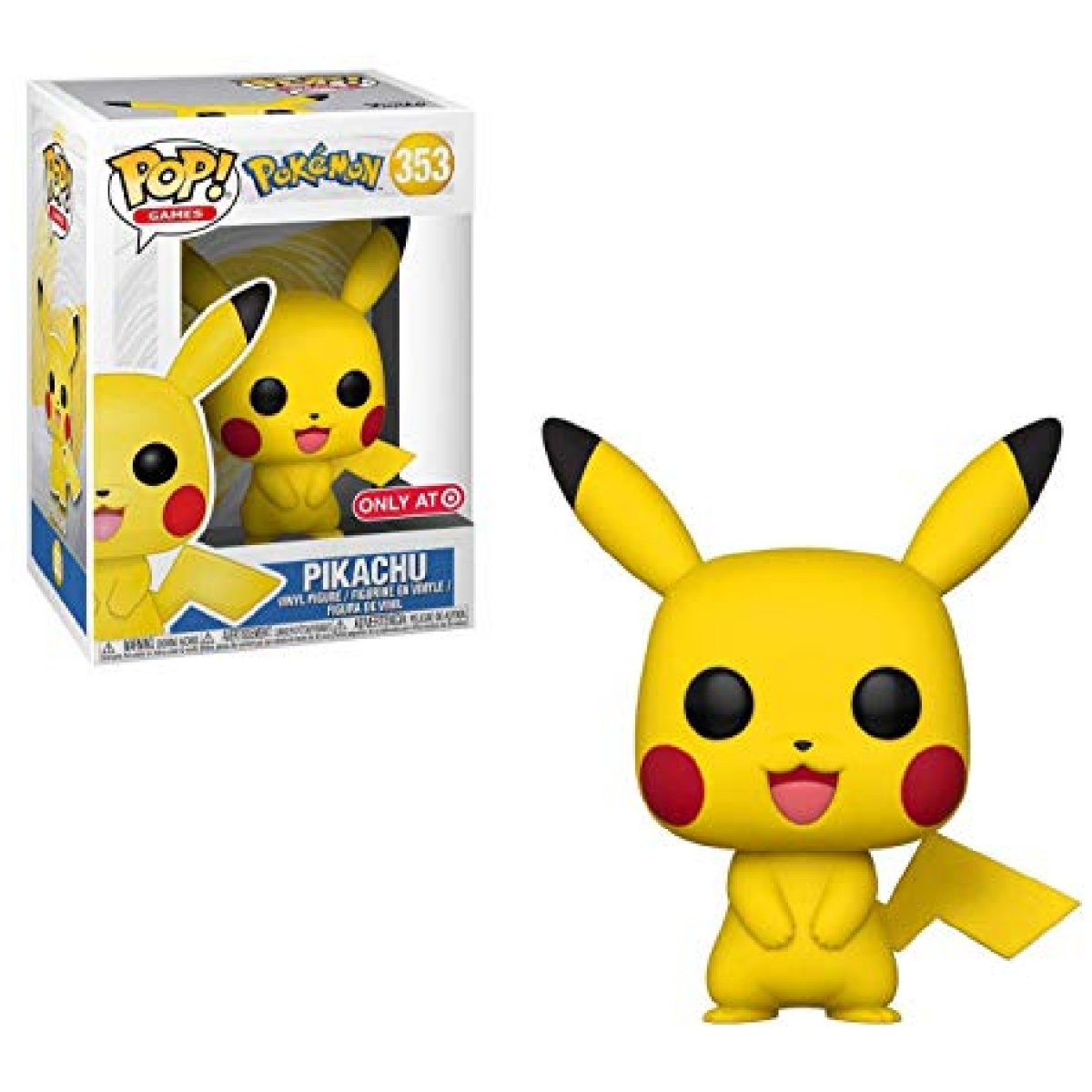 Funko Pop! Games Pokemon Pikachu (Metallic) Target Con Exclusive (10 Inch)  Figure #353 - US