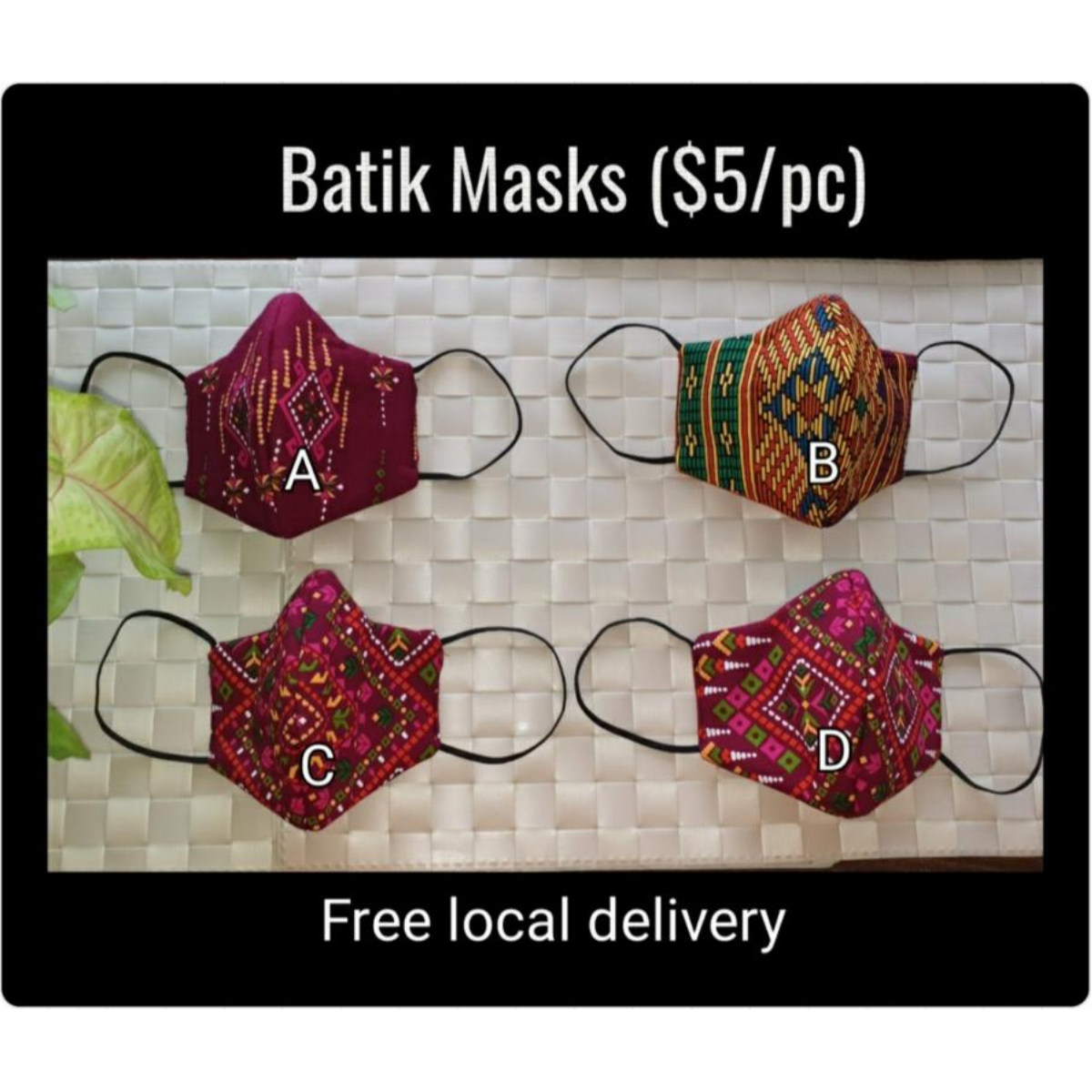 [Combo 10 pcs] Batik Mask