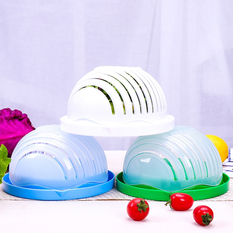 1pc Fruit Salad Cutter Fruit Vegetable Cutting Bowl Salad Bowl, Quick &  Secure Online Checkout