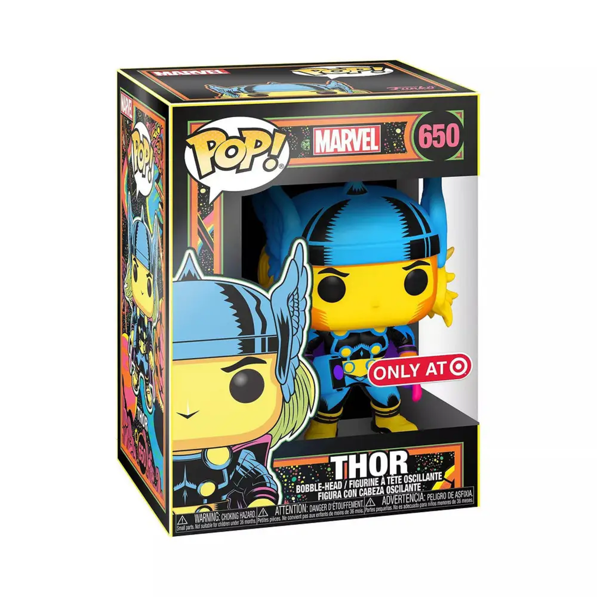 Funko POP Marvel Black Light Thor Iron Man Captain America