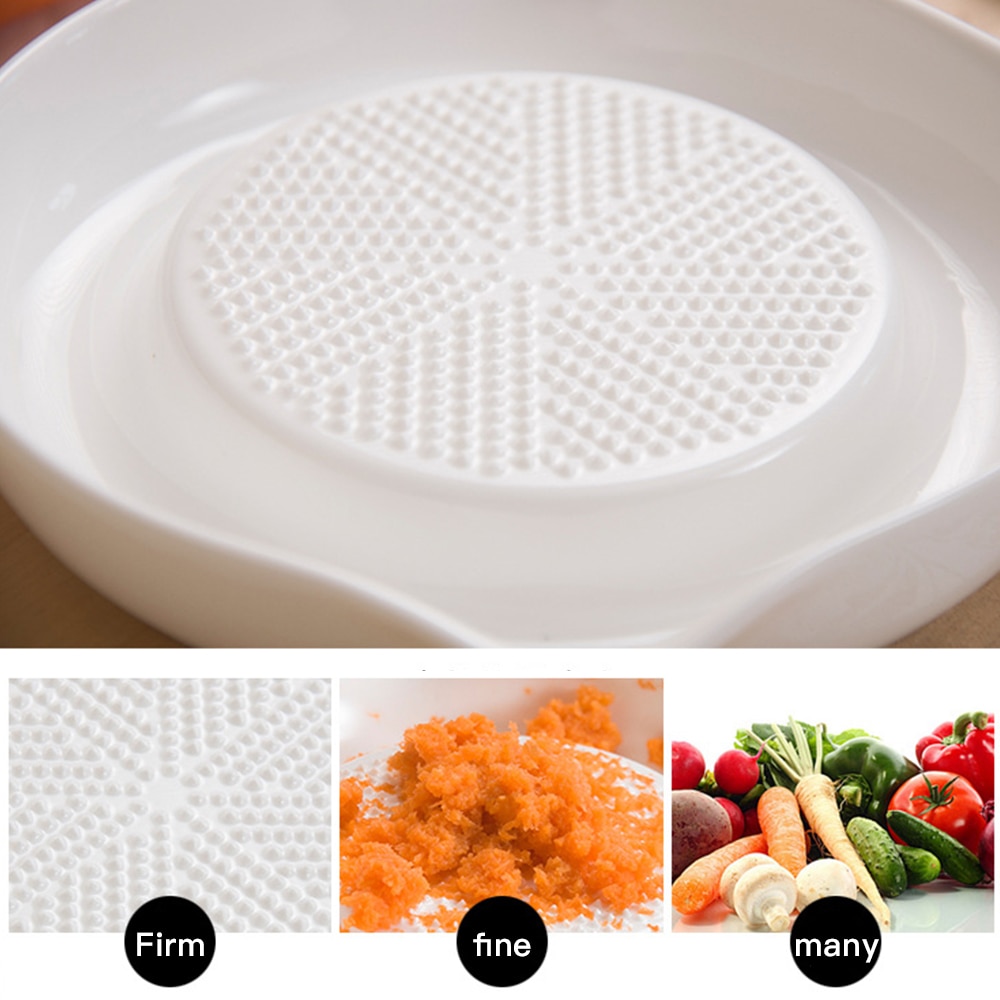  KITCHENDAO 3 in 1 Porcelain Ginger Grater Tool Spoon Rest Herb  Stripper, 11x16.5cm for Kitchen, Japanese Ceramic Garlic Grinding Wasabi  Grater Zester Plate Dish for Daikon Radish & Parmesan Cheese: Home