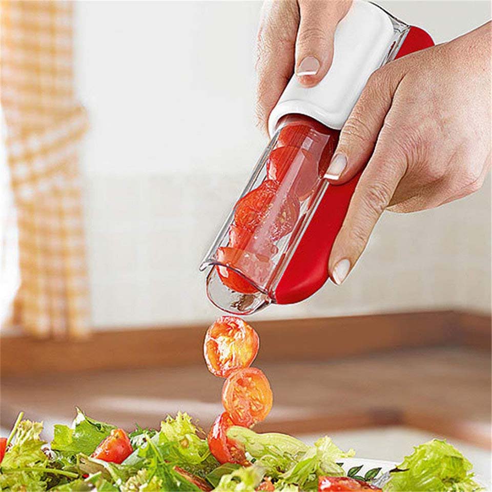 Tomato Slicer - Easy Stainless Steel Fruit Vegetable Cutter