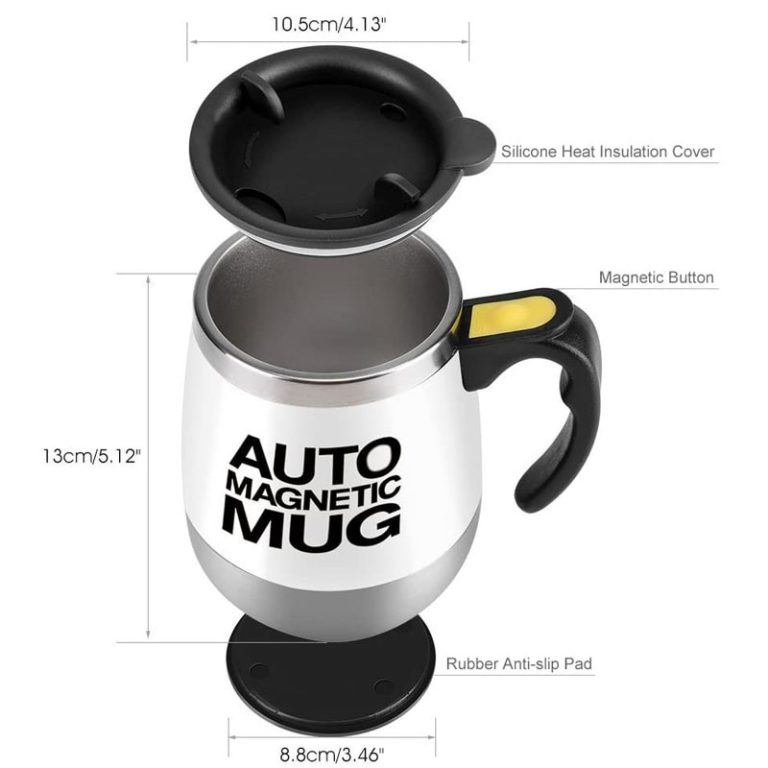 Automatic Self Stirring Mug - Magnetic Stainless Steel Eco-Friendly ...