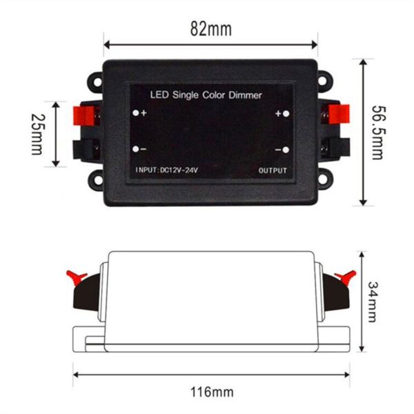 6a4af2c9 led single color dimmer 3key rf remote control wireless led controller dc 12v 24v 8a 11key