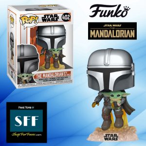 Funko Pop Star Wars Mandalorian Flying with Child / Baby Yoda #402 Shop For Faves @ shopforfaves.com