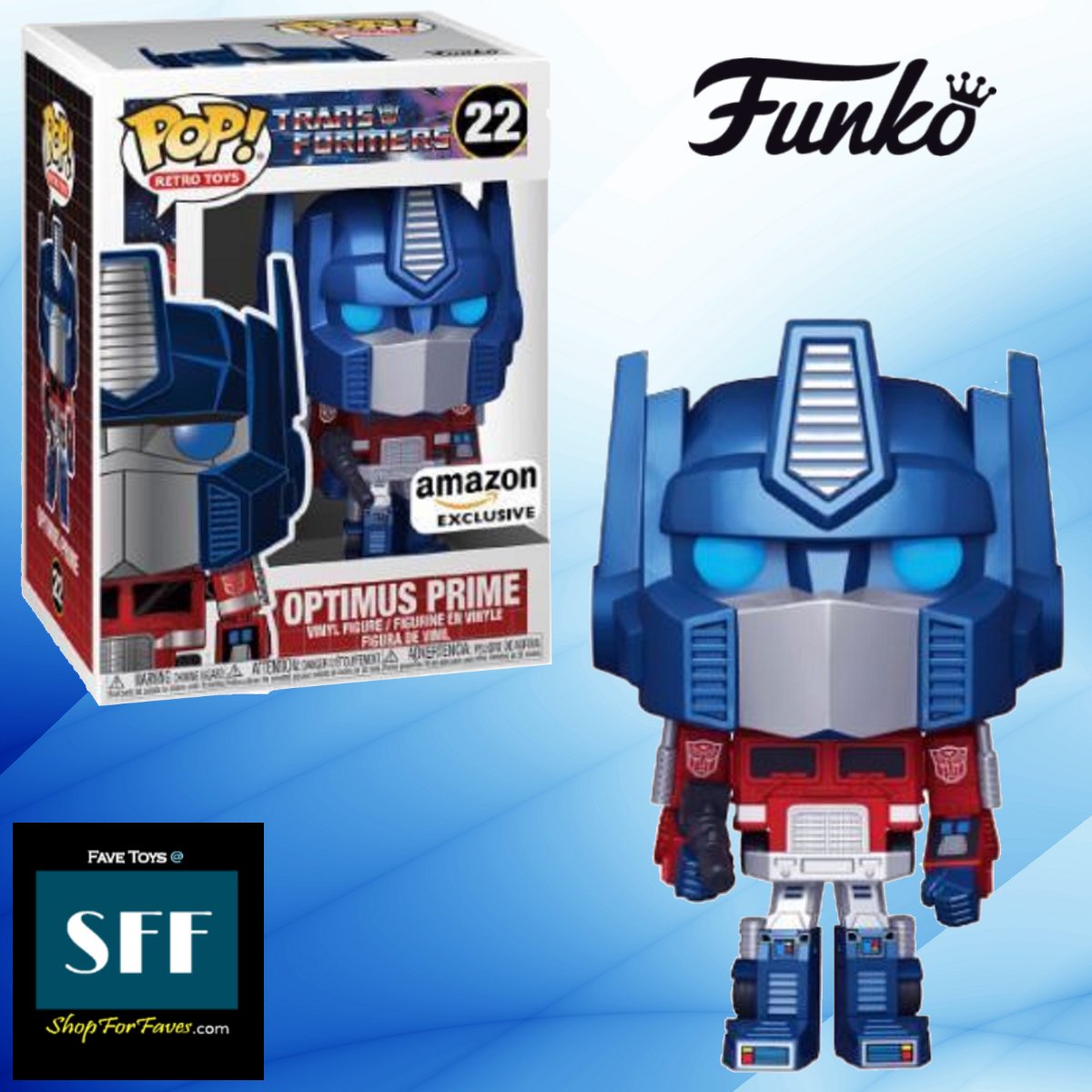 Retro Toys Transformers Metallic Optimus Prime Exclusive Funko Pop