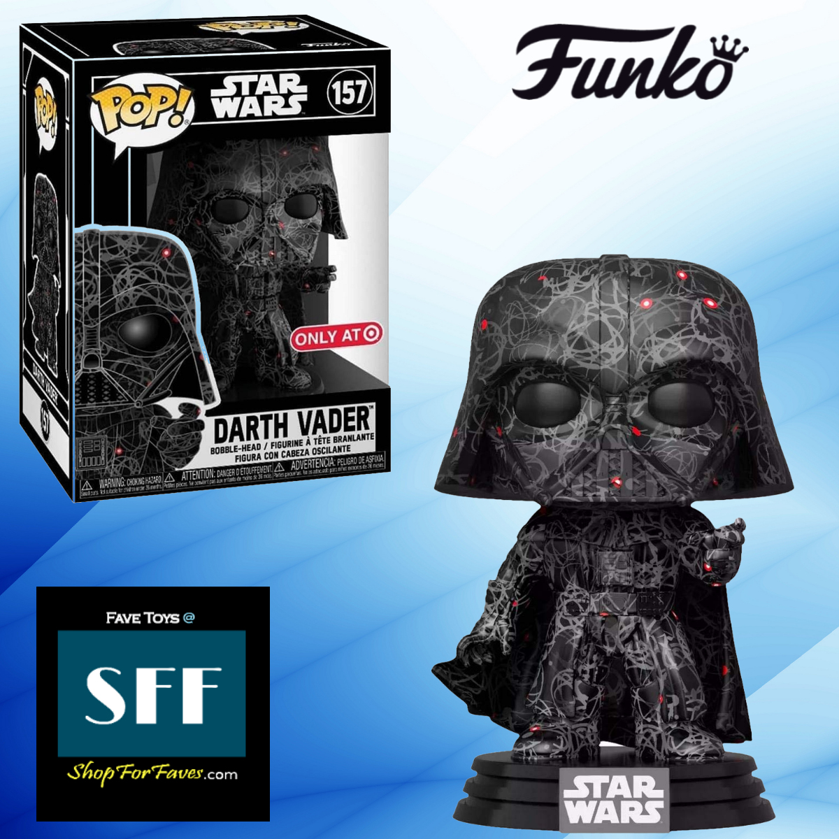 NEW Star Wars Funko Pop! Target Excl w/ Stack Futura Darth Vader #157 