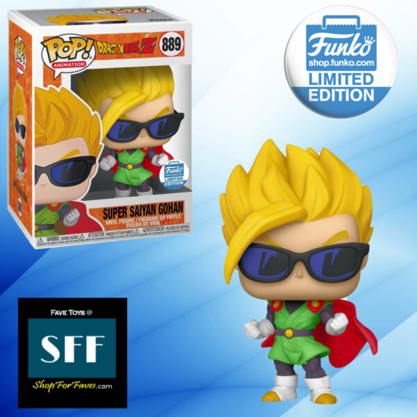 Funko Pop Animation Dragon Ball Z Super Saiyan Gohan with Sunglasses Limited Edition #889 Shop For Faves @ shopforfaves.com