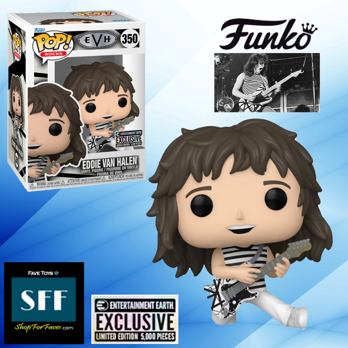 Eddie Van Halen Funko Pop Vinyl Figure #350 @ Shop For Faves shopforfaves.com