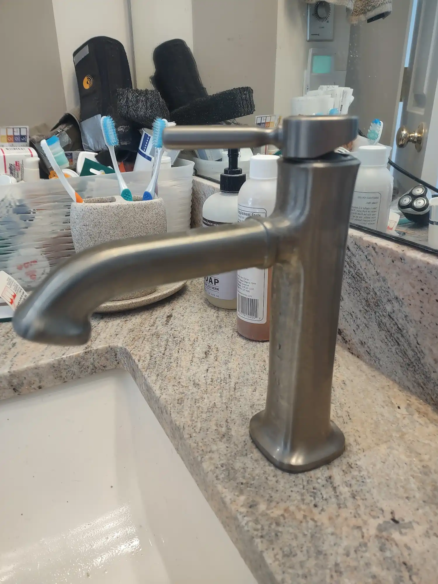 Pins 2 Bathroom faucet low pressure in hot water side – Bolton MA