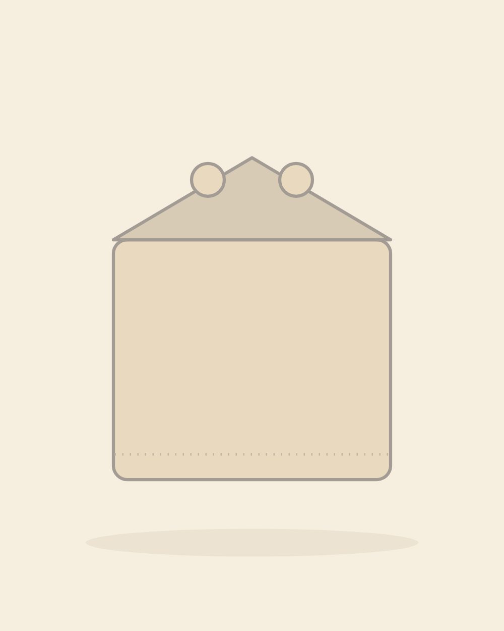 Illustration of the hooded bamboo towel in oat (sample image)