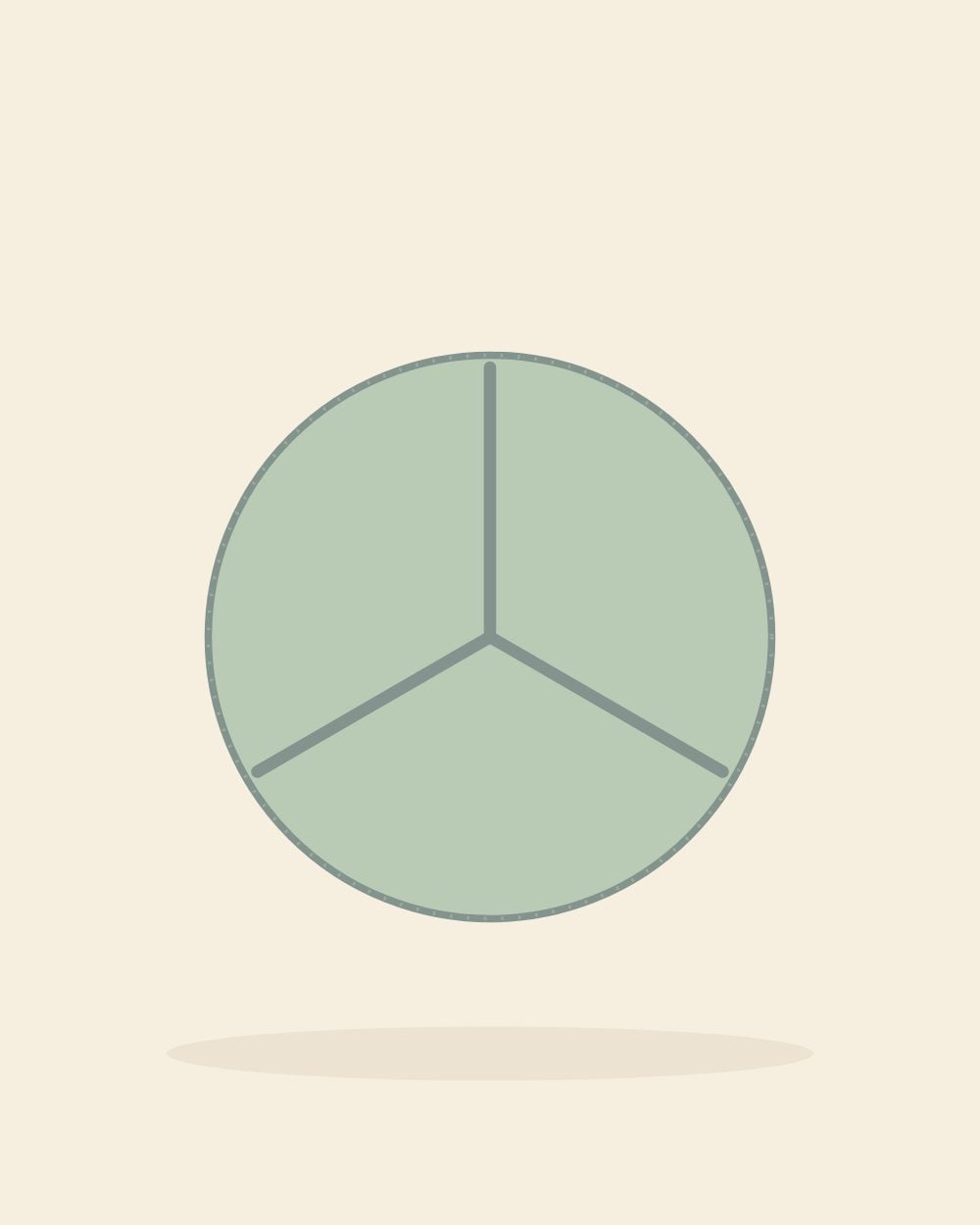 Illustration of the silicone suction plate in sage (sample image)