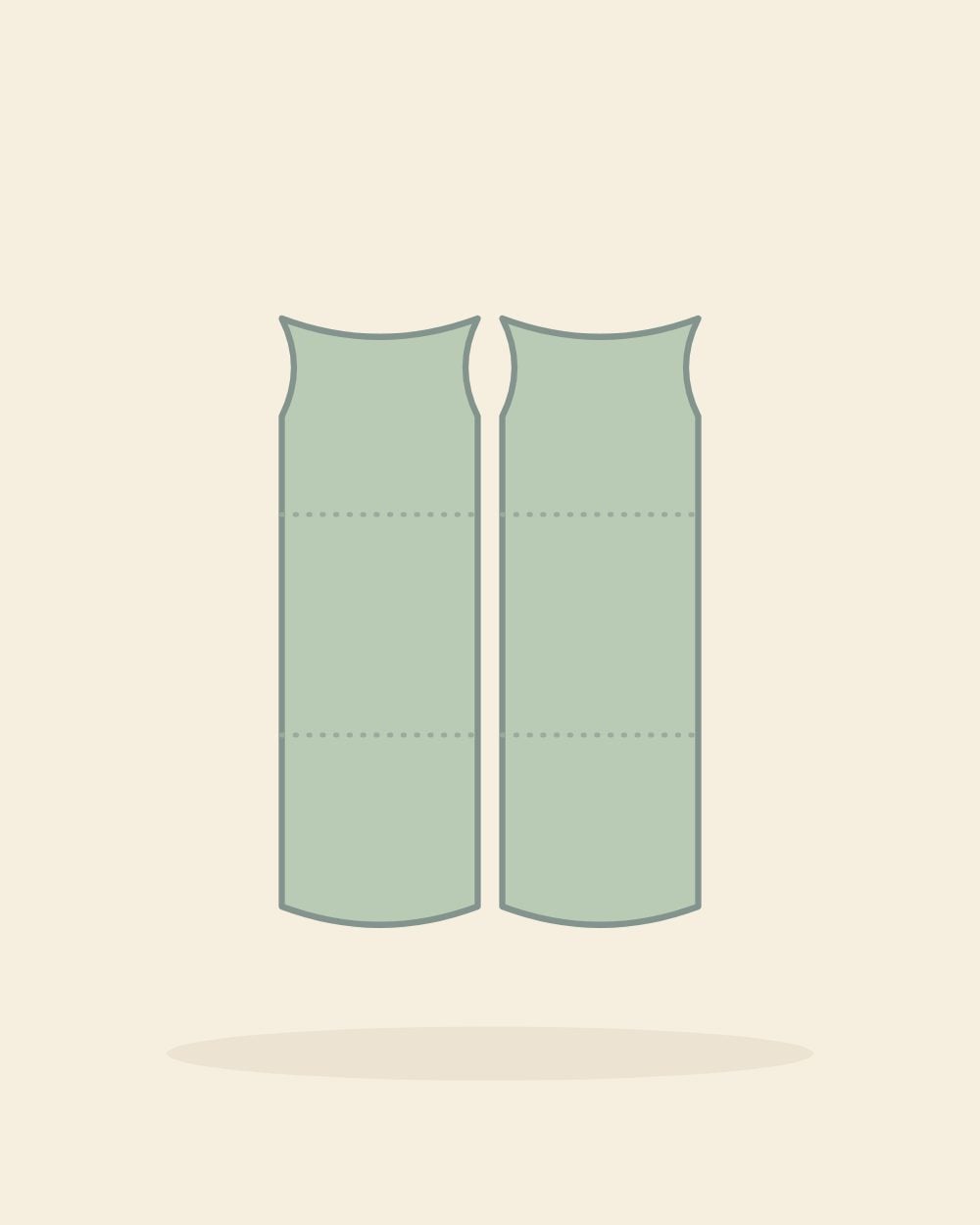 Illustration of the muslin burp cloth 2-pack (sample image)